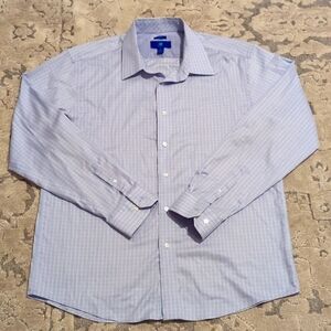 Egara, Mens Mini Plaid, Non-Iron Shirt, Slim Fit, XL